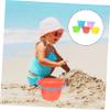 Beaupretty 5Pcs Sand Buckets Portable Beach with Handles Bright Colors Lightweight for Seaside Play Garden Use Promotes Creativity and Social Skills Random Color view 4
