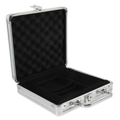 Toddmomy Large Capacity Alloy Poker Chip Carrier Case Buckle Lock Aluminum Poker Cards Storage Box for Organized Chip and Card Protection