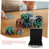 Toddmomy Large Capacity Alloy Poker Chip Carrier Case Buckle Lock Aluminum Poker Cards Storage Box for Organized Chip and Card Protection view 4