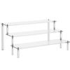 3-Tier Acrylic Display Shelf for Figures, Makeup, Cupcakes, Perfume & More  Large Riser Stand for Countertops and Tables view 1