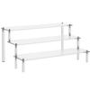 3-Tier Acrylic Display Shelf for Figures, Makeup, Cupcakes, Perfume & More  Large Riser Stand for Countertops and Tables view 4