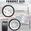 4PCS 1/10 RC On Road Tires and Wheels, Soft Rubber Tires and Nylon Wheel Rims with 12mm Hex Foam Insert Fits for 1/10 Tamiya HPS HPI KYOSHO Traxxas XV02 XV01 TT01 TT02 PTG2 A959 On-Road Tyres view 2