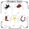 10 PCSWestern Theme Cake Decorations, Boots & Hat Cupcake Toppers, Versatile Party Cake Decor for Birthdays & Baby Showers view 4