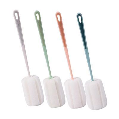 4 Pack Long Handle Sponge Cup Brush for Bottles and Utensils