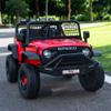 12V 7AH 4WD Kids Ride-On Truck, Electric Off-Road Car with Remote & Pedal Control, LED Lights, Music, USB, Safety Belt, 4-Wheel Suspension, Adjustable Speeds, Outdoor Gift for Boys Girls, Red view 3