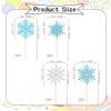 12 PCS Silver Blue Snowflake Cupcake Toppers - Winter Theme CupCake Decorations, Snowflake Theme, Boys and Girls Birthday Christmas Party CupCake Decor Supplies view 4