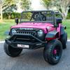 12V 7AH 4WD Kids Ride-On Truck, Electric Off-Road Car with Remote & Pedal Control, LED Lights, Music, USB, Safety Belt, 4-Wheel Suspension, Adjustable Speeds, Outdoor Gift for Boys Girls, Magenta view 1