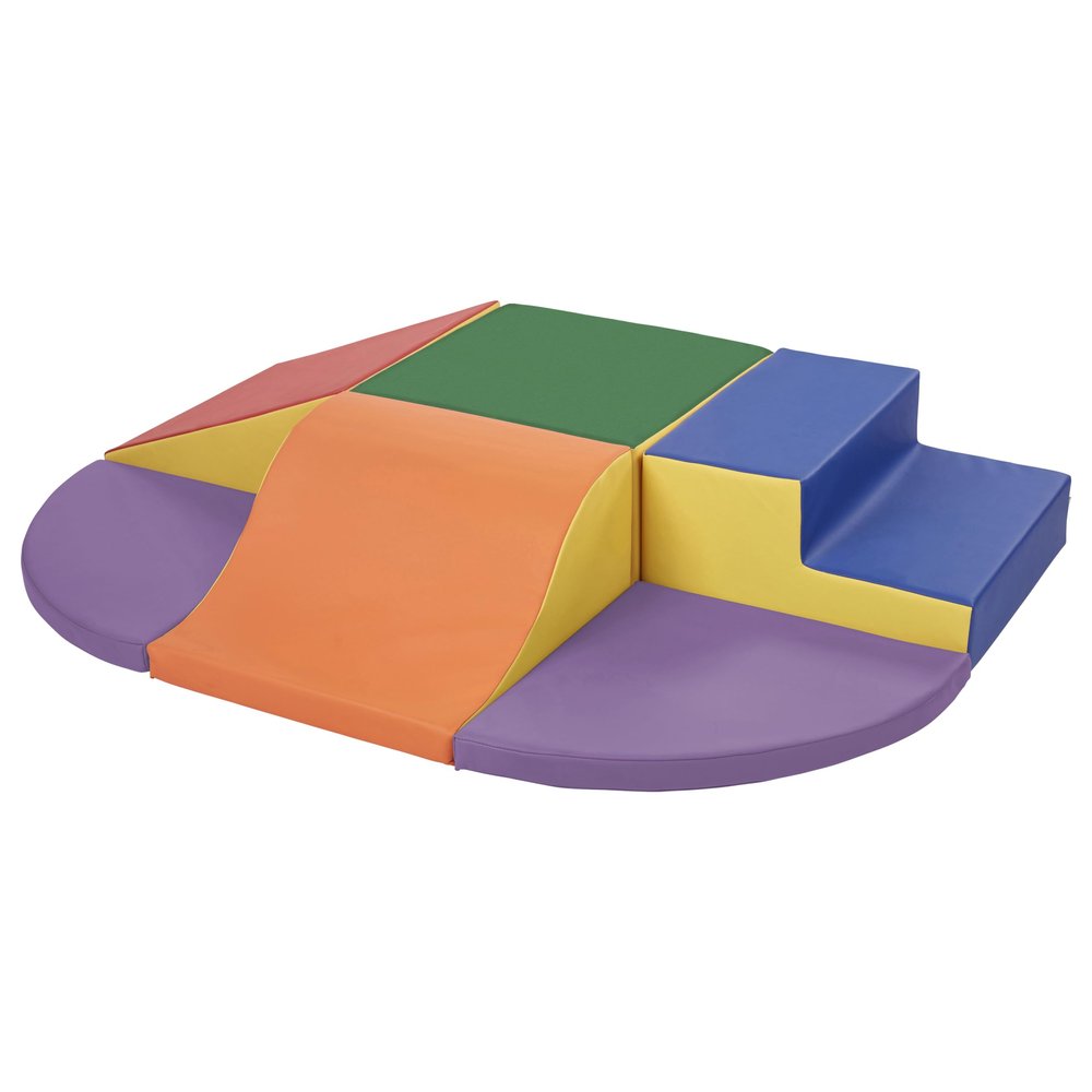 Back2School Express Little Haven Step & Slide Wall Climber, Indoor Playset, Assorted, 6-Piece