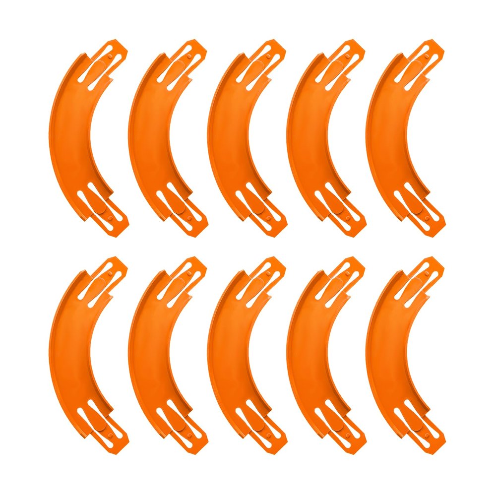 Racetrack Connectors Compatible with Hot Wheels,90 Degree Banked Turn,10 PacksUpgrade Edition (Orange)