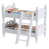 1:12 Scale Dollhouse Bunkbed Wooden Furniture Set with Ladder  Mini Double Bed Room Decor Accessories, Bunk Beds DIY Scene Decoration Kit for Miniature Doll House Bedroom Ornament Accessory view 1