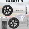 4PCS 1/10 RC On Road Tires and Wheels, Soft Rubber Touring Tires Foam Insert and Nylon Wheels with 12mm Hex Fits for 1/10 Tamiya HPS HPI KYOSHO Traxxas XV02 XV01 TT01 TT02 PTG2 A959 (G-Black) view 2