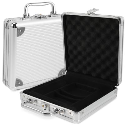 TOYANDONA Large Capacity Alloy Poker Chip Case with Handle Aluminum Carrying Case for Poker Cards Storage Portable for and Blackjack