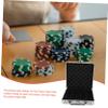 TOYANDONA Large Capacity Alloy Poker Chip Case with Handle Aluminum Carrying Case for Poker Cards Storage Portable for and Blackjack view 4