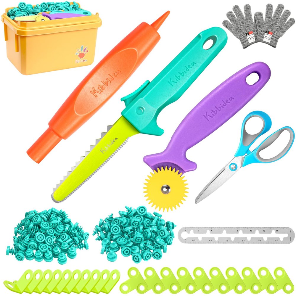 Cardboard Tools for Kids 98 Pcs, Resuable Cardboard Construction Tools with Cutter for Family & Classrom Activities, STEM Educational Construction Building Kit Toys for Boys & Girls Ages 5+ (98 PCS)