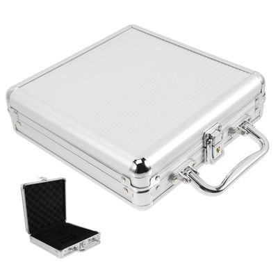 Abaodam Large Capacity Alloy Poker Chip Case with Handle Poker Chip Carrier and Cards Storage Box Practical Compartment Design Dice and Cards Protective Edges Portable for Travel and Games
