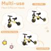 DollarDash 3 in 1 Tricycle for Toddler Age 2-5 Years Old, Folding Kids Balance Bike with Adjustable Seat & Removable Pedal, Indoor Outdoor Ride-on Toy for Infant, Baby Trike for Boy and Girl, Yellow view 3