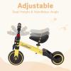 DollarDash 3 in 1 Tricycle for Toddler Age 2-5 Years Old, Folding Kids Balance Bike with Adjustable Seat & Removable Pedal, Indoor Outdoor Ride-on Toy for Infant, Baby Trike for Boy and Girl, Yellow view 4
