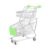 Abaodam Miniature Double Layer Small Shopping Cart Alloy Abs Desktop Storage Trolley for Home Decor and Organizing Holidays and Parties view 1