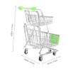 Abaodam Miniature Double Layer Small Shopping Cart Alloy Abs Desktop Storage Trolley for Home Decor and Organizing Holidays and Parties view 2