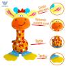 WHNKFB Baby Teether Rattle Toy - Soft Giraffe Plush with Crinkle Squeaky Sound, Sensory Shaker for Newborns 0-12 Months, Infant Learning and Travel Stroller Toy view 2