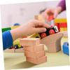 Toyvian 6pcs Wooden Train Track Bridge Supports Risers for Raised Railway Bridge Accessories Compatible with Wooden Railway Tracks for Building Elevated Layouts view 3