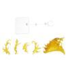 Wakauto Clear Action Figure Stand with Flame Effect Base Plastic Doll Display Holder for Model Figures Portable Fire Scene Rack for Collectors and Fans view 1