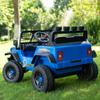 12V 7AH 4WD Kids Ride-On Truck, Electric Off-Road Car with Remote & Pedal Control, LED Lights, Music, USB, Safety Belt, 4-Wheel Suspension, Adjustable Speeds, Outdoor Gift for Boys Girls, Blue view 4