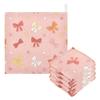 CUPADA 3 Pack Baby Washcloths Muslin Face Towels Colorful Bows on Pink Background Absorbent Soft Burp Wipe Towel Wash Wipes Infant Newborn Washcloth view 1