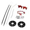 Ecoyin Rc Car Metal Front Wheel Line Wire Brake System Kit for 1/5 Hpi Rofun Rovan Km Baja 5B 5T 5SC Buggy Truck Parts (Red) view 2