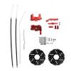 Ecoyin Rc Car Metal Front Wheel Line Wire Brake System Kit for 1/5 Hpi Rofun Rovan Km Baja 5B 5T 5SC Buggy Truck Parts (Red) view 3