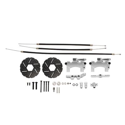 Ecoyin Rc Car Metal Rear Wheel Line Wire Brake System Kit for 1/5 Hpi Rofun Rovan Km Baja 5B 5T 5SC Buggy Truck Parts (Silver)