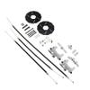 Ecoyin Rc Car Metal Rear Wheel Line Wire Brake System Kit for 1/5 Hpi Rofun Rovan Km Baja 5B 5T 5SC Buggy Truck Parts (Silver) view 3
