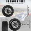 4PCS 1/10 RC On Road Tires and Wheels, Soft Rubber Touring Tires Foam Insert and Nylon Wheels with 12mm Hex Fits for 1/10 Tamiya HPS HPI KYOSHO Traxxas XV02 XV01 TT01 TT02 PTG2 A959 On Road Tyres view 2