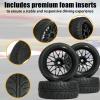 4PCS 1/10 RC On Road Tires and Wheels, Soft Rubber Touring Tires Foam Insert and Nylon Wheels with 12mm Hex Fits for 1/10 Tamiya HPS HPI KYOSHO Traxxas XV02 XV01 TT01 TT02 PTG2 A959 On Road Tyres view 4