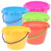 BESPORTBLE 5Pcs Beach Sand Playing Bright Plastic Sand Buckets Seaside Sandcastle Tools for Outdoor Creative Fun Random Color view 1