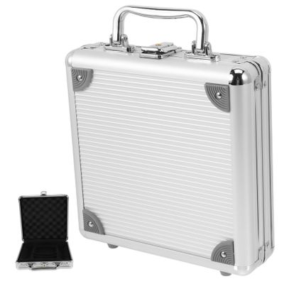 LIOOBO Alloy Poker Chip Case Large Capacity Storage Box with Compartments for Poker Cards and Dice Carrying Case with Rounded Edges for Safe and Portable Chip Organization