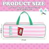 Aliceset Mahjong Rack Storage Bag 21 x 6.5 x 2 Inches Mahjong Gifts for Women Mah Jong Tile Bags with Zipper for Tiles and Pushers Rack Storage Bags Gifts Accessories(Only Bag)(Pink Stripes) view 2