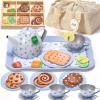 Veitch fairytales Kids Tea Party Set for Little Girl, Tea Sets for Toddler Pretend Play Food Kitchen Toy Accessories Gift for 3 4 5 6 Years Old Girls Boys (Blue) view 1