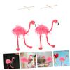 Beaupretty 2pcs Plush Flamingo Marionette Puppets Lightweight Plume Material Interactive Animal String Puppets for Performances and Decorations view 4