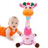 MILEGI Dancing Talking Singing Giraffe Baby Toy, Tummy Time Toy Giraffe Stuffed Animal with Volume Adjustment, Singing 10 Children's Songs Light Up Toys, Repeating What You Say (Cute Purple) view 1