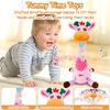 MILEGI Dancing Talking Singing Giraffe Baby Toy, Tummy Time Toy Giraffe Stuffed Animal with Volume Adjustment, Singing 10 Children's Songs Light Up Toys, Repeating What You Say (Cute Purple) view 3