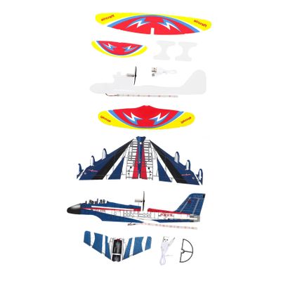 FRCOLOR 2pcs USB Rechargeable Electric Airplane for LED Light Glider Aircraft Easy Assembly Outdoor Flying Safe Smooth Design for Boys