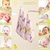 CUPADA 3 Pack Baby Washcloths Muslin Face Towels Colorful Dinosaurs on Pink Absorbent Soft Burp Wipe Towel Wash Wipes Infant Newborn Washcloth view 4