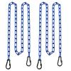 2 Swing Chains Heavy Duty (63") Fully Plastic Coated with 4 Free Quick Links Anti-Rust Iron Link Chains for Playground Kids Tree Swing Seat Accessories and Replacement (Blue) view 1