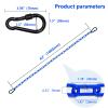 2 Swing Chains Heavy Duty (63") Fully Plastic Coated with 4 Free Quick Links Anti-Rust Iron Link Chains for Playground Kids Tree Swing Seat Accessories and Replacement (Blue) view 2