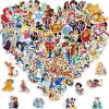 100PCS Cartoon Disney Stickers Kids Stickers Pack Cute Cartoon Disney Characters Deals for Kids Teens Waterproof Vinyl Water Bottles Laptop Princess Sticker for Party Dcor School Reword for Kid Girl view 1