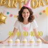 10 PCS Gold Glitter Number 40 Cupcake Toppers  40th Birthday Cupcake Decorations for Anniversary or Birthday Party Cupcake Decor Supplies view 2