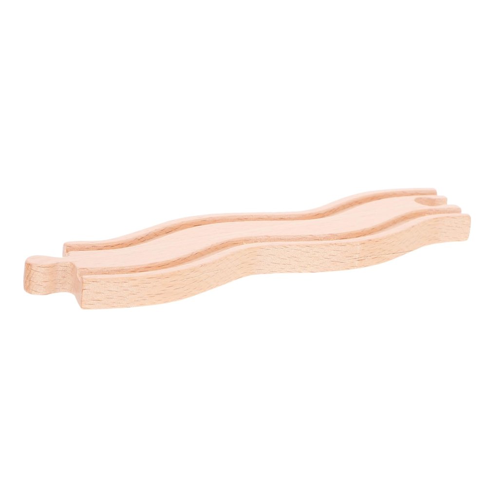 Toddmomy Wooden Train Track Accessories Snake Shaped Railway for Safe Wood Expansion for Creative Parent Play and Imaginative Railway Building