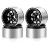 4Pcs 1.9inch Beadlock Wheel Rims Hub Compatible with 1 10 Scale RC Crawler Models Such As CC01 TRX6 Wraith and Similar Off Road Vehicles Parts(No.98-Black) view 1