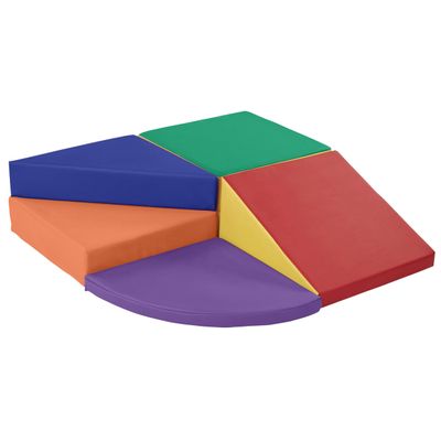 Back2School Express Little Haven Twist Step & Slide Corner Climber, Soft Play, Assorted, 5-Piece